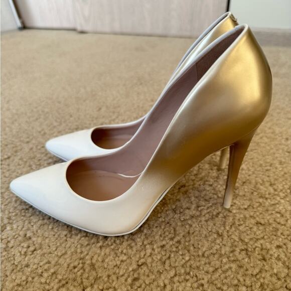 Aldo Ombre White/Gold Stessy Stiletto Heel/Pumps - Size 6.5 - Picture 5 of 12